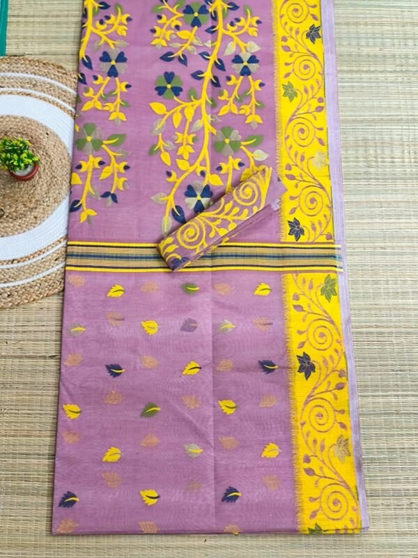 Light Purple Soft Dhakai Jamdani Saree