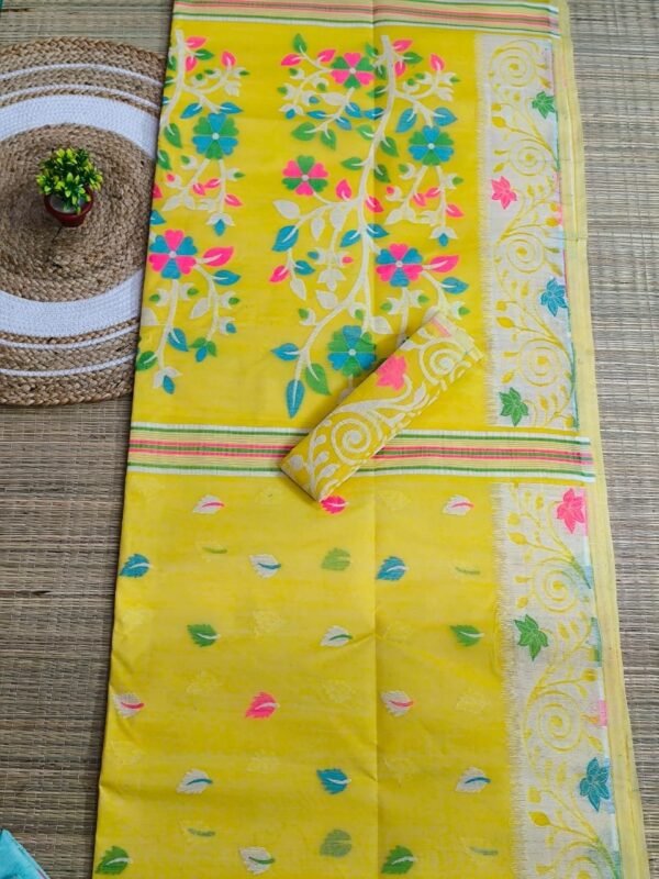 Old Gold Soft Dhakai Jamdani Saree