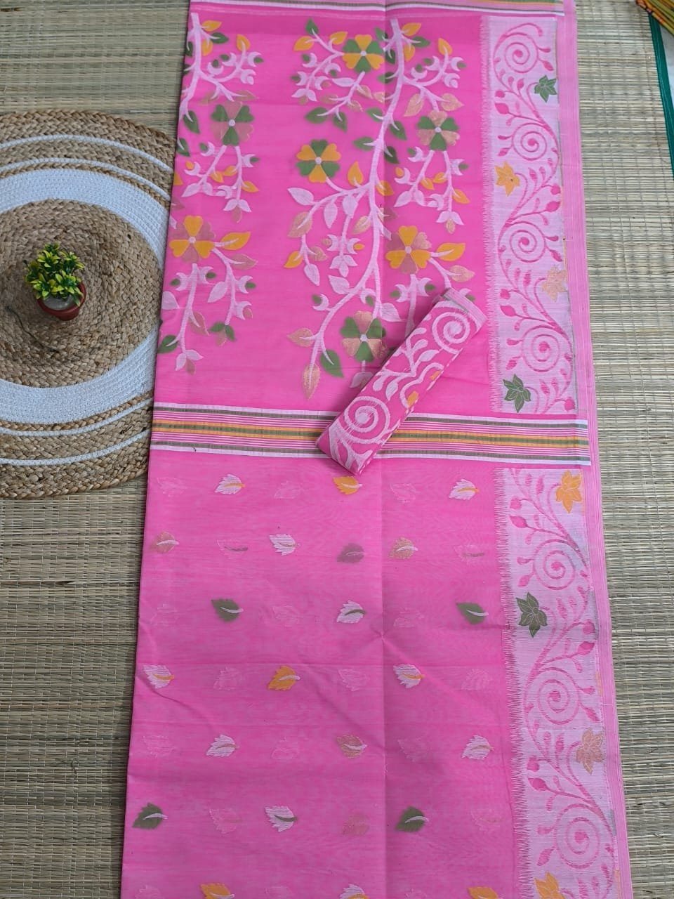 Purplish Pink Soft Dhakai Jamdani Saree 1 Purplish Pink Soft Dhakai Jamdani Saree
