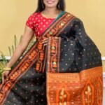Buti Soft Dhakai Jamdani Saree with Blouse Piece - Black
