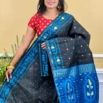 Buti Soft Dhakai Jamdani Saree with Blouse Piece - Black