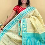 Buti Soft Dhakai Jamdani Saree with Blouse Piece - Deep Cream