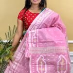 Buti Soft Dhakai Jamdani Saree with Blouse Piece - Lavender Rose