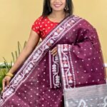 Buti Soft Dhakai Jamdani Saree with Blouse Piece - Maroon