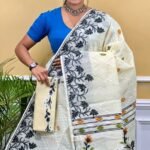 Nayan Tara Soft Dhakai Jamdani Sari with Blouse Piece - Off White