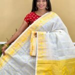 Buti Soft Dhakai Jamdani Saree with Blouse Piece - White