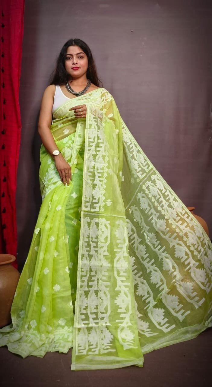 Excluclosive Banana Leve Borfi Design Jamdani Saree 1 Excluclosive Banana Leve Borfi Design Jamdani Saree