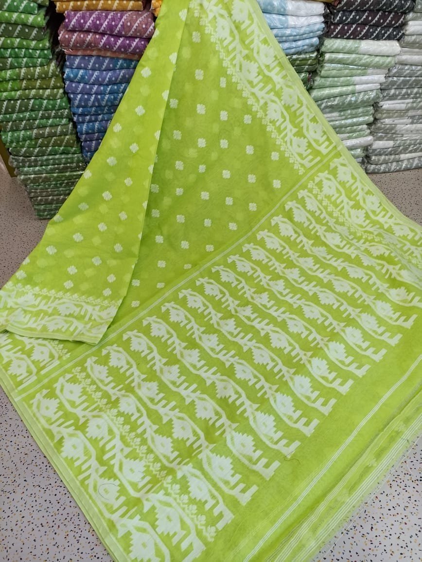 Excluclosive Banana Leve Borfi Design Jamdani Saree 2 Excluclosive Banana Leve Borfi Design Jamdani Saree - Image 2