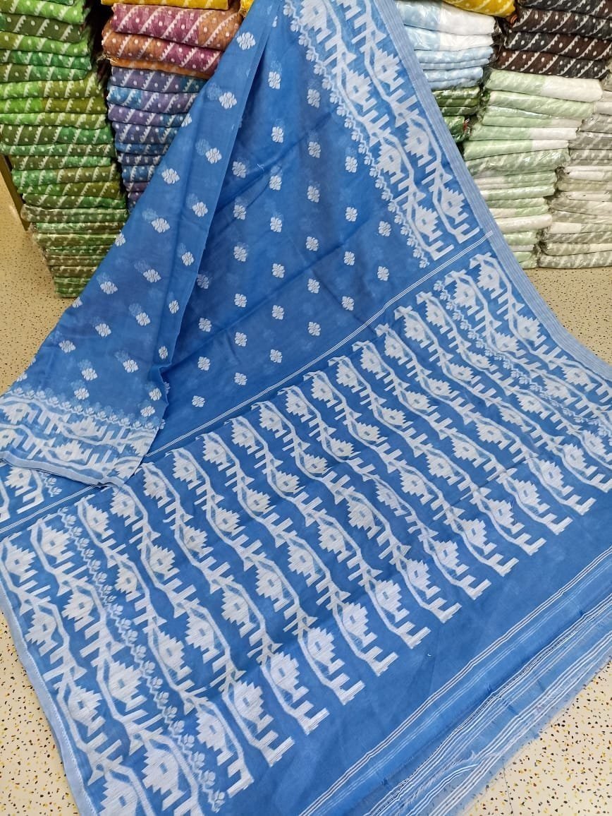 Exclusive Light Blue Borfi Jamdani 2 Exclusive Light Blue Borfi Jamdani - Image 2