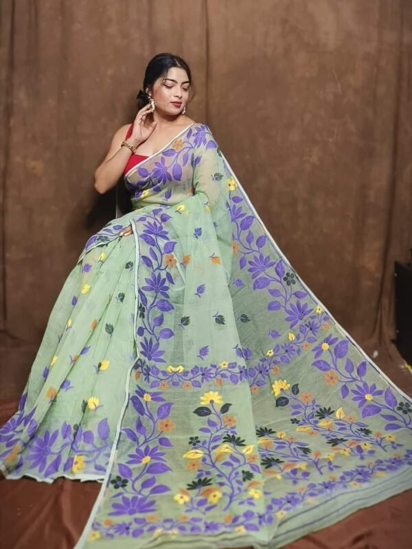 Eagle Soft Lota Jamdani Sari