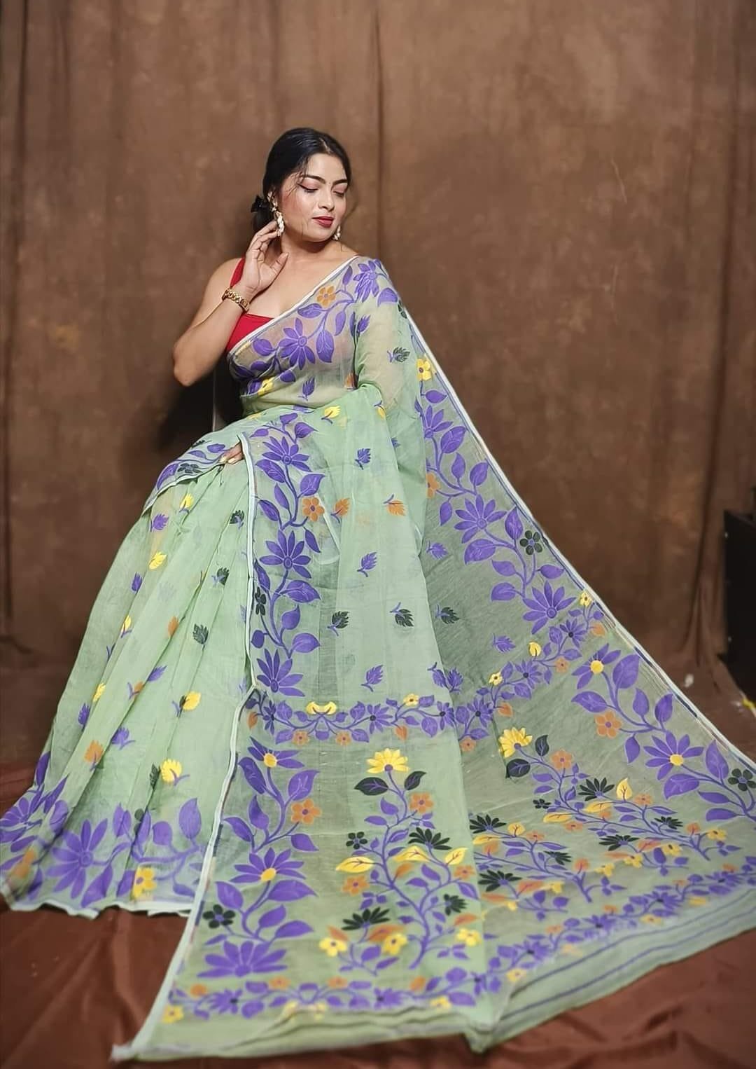 Eagle Soft Lota Jamdani Sari 1 Eagle Soft Lota Jamdani Sari