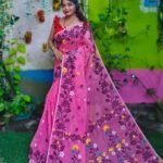 Hot Pink Soft Lota Jamdani