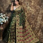Kusum Koli Allover Dark Green Soft Jamdani Saree 1 scaled 1